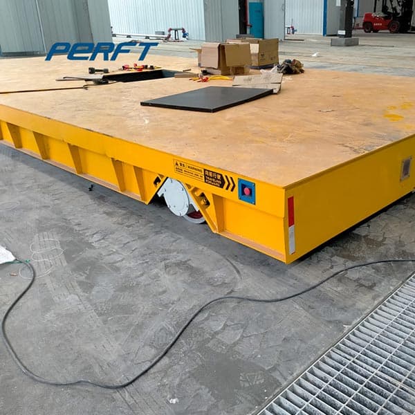 automatic transfer cart with integrated screw jack lift table 30 ton